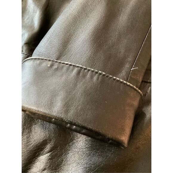 Wilson’s 100% Leather Mens Jacket Black Vintage 1980s - Picture 9 of 10